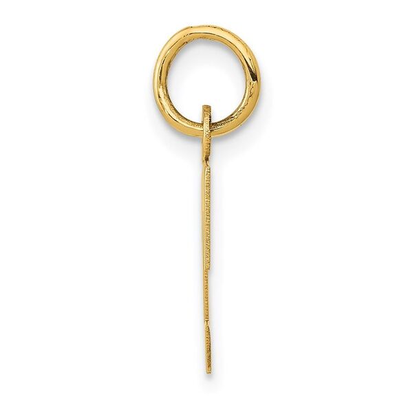 14k Yellow Gold, Amanda Collection, Small Block Initial T Pendant - Picture 2 of 5